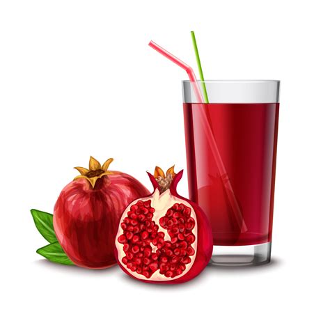 Pomegranate juice glass 463512 Vector Art at Vecteezy