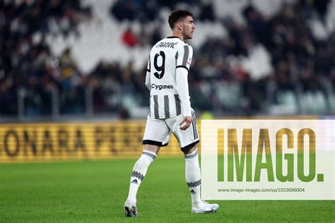 Juventus Fc Ss Lazio Dusan Vlahovic Of Juventus Fc Looks On During