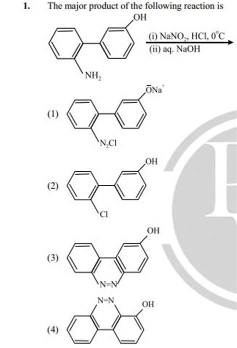 The Major Product Of The Following Reaction Is Filo