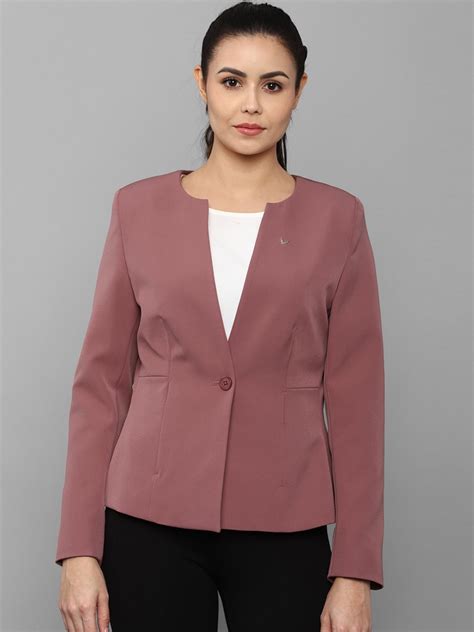 Buy Allen Solly Woman Women Pink Solid Blazers Blazers For Women 19304204 Myntra