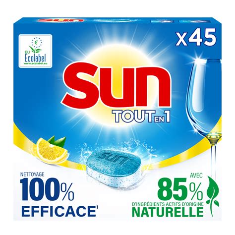 Sun Tablettes Lave Vaisselle Tout En Citron Lavages Tablettes