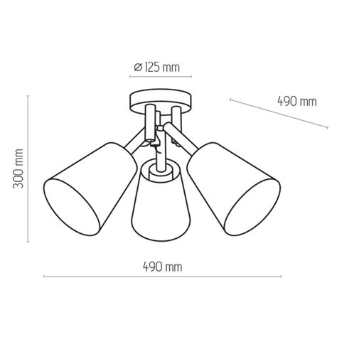 Tk Lighting Vaio Lampa Sufitowa Punktowa Szara Multilampy Pl