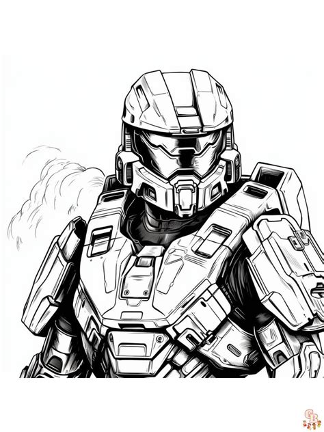 Disegni Da Colorare Stampabili Di Master Chief Gratuiti Per Bambini E