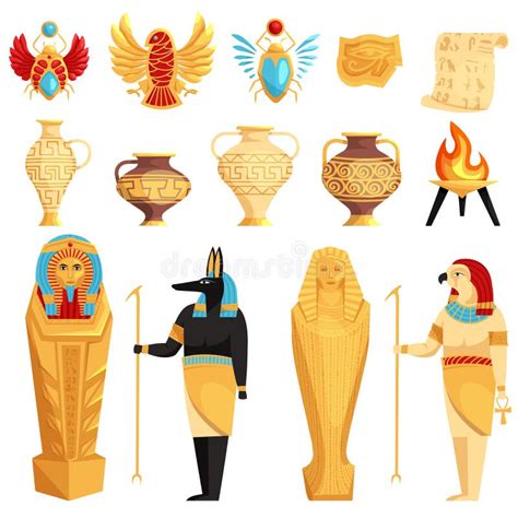 Egypt culture symbols stock vector. Illustration of symbol - 263344868