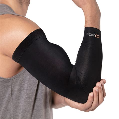 Buy Copper Compression Arm Brace Copper Infused Sleeve For Arms Forearm Bicep Tennis Elbow