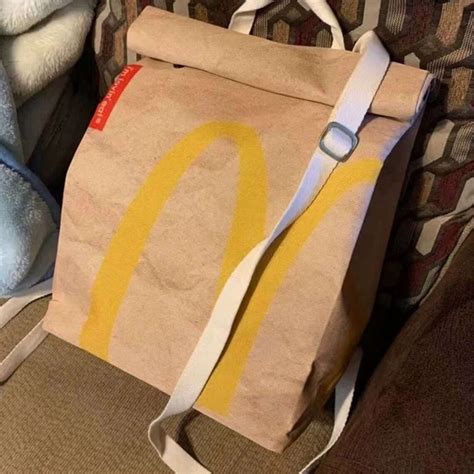 Mcdonalds Backpack Recycled Polyester Quirky Design Backpack Etsy