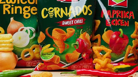 Funny Frisch CHIPS Cornados Paprika Ecken Zwiebli Ringe YouTube