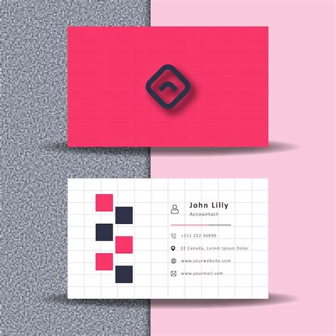 Premium Vector Eps Creative Pink And Blue Business Card Design Template