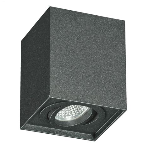 Incolamp LÁmpara PlafÓn Cuadrado Gris Gu10 Plafones De Techo