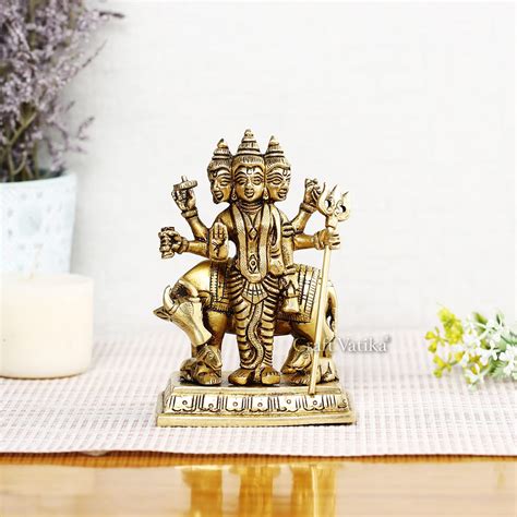 Buy CraftVatika Lord Dattatreya Bhagwan Brass Idol Statue Murti For