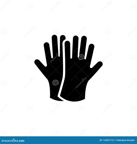 Icono Plano Del Vector De Los Guantes De Goma Protectores Ilustraci N