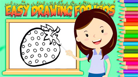 Strawberry Drawing How To Draw Straberry Drawing Step By Step