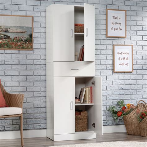 Sauder Select Storage Cabinet In White | 1StopBedrooms
