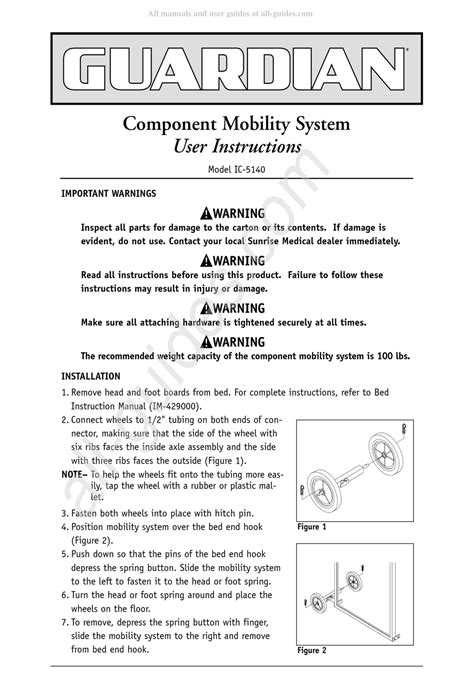 Sunrise Medical Guardian Ic 5140 User Instructions Pdf Download