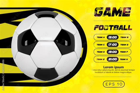 Soccer Poster Design Vector Football Ball Design For Sport Bar