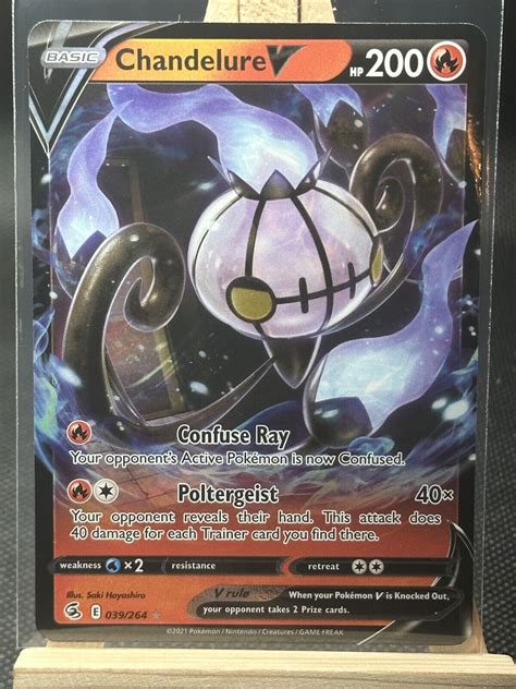 Pok Mon Tcg Chandelure V Fusion Strike Holo Ultra Rare Ebay