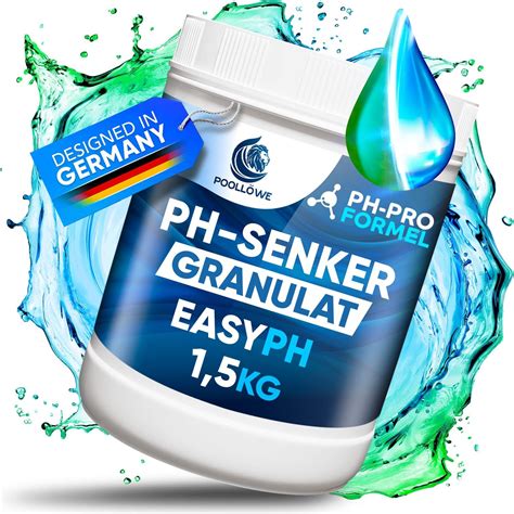 PoolLöwe PH Minus granulat mit ph Pro Formel 1 5KG I Extra Sicher