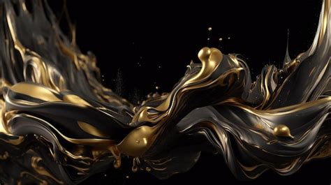 Premium Ai Image A Black And Gold Background With Gold And Black Colors