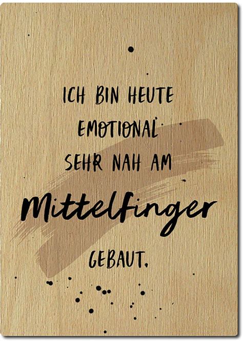 Interluxe Postkarte Aus Holz Ich Bin Heute Emotional Sehr Nah Am