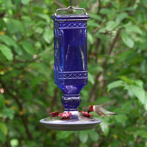 Amazon Perky Pet 8117 2 Cobalt Blue Antique Bottle Hummingbird