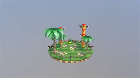 Green Hill Zone Garden 3D Model By Yuk Tin Yuktin 13a69cc