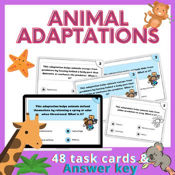 Animal ADAPTATIONS Task Cards by Matilda Taylor | TPT