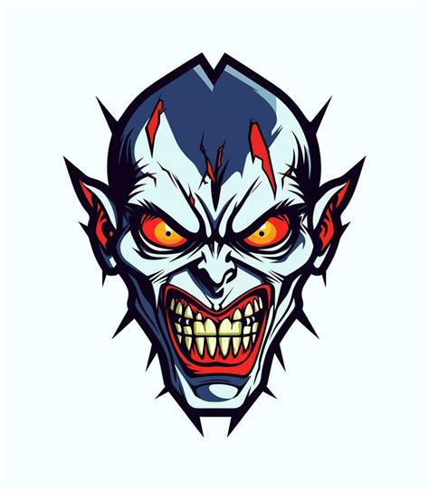 Angry Zombie Head Vector Clip Art Illustration Vector Art At