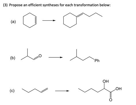 Solved 3 Propose An Efficient Syntheses For Each Chegg