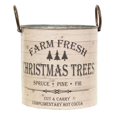 The 2 Set Farm Fresh Christmas Trees Buckets Sell As A Set Of Two