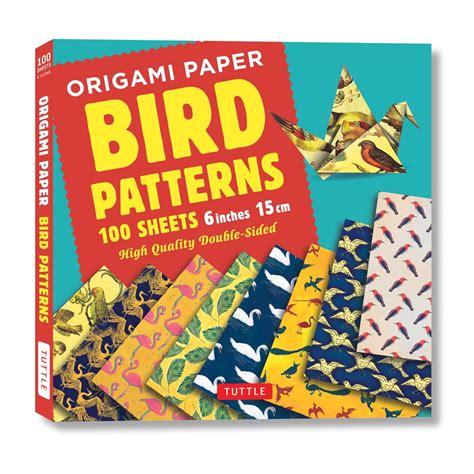 Origami Paper Sheets Bird Patterns Tuttle Origami Paper Double Sided