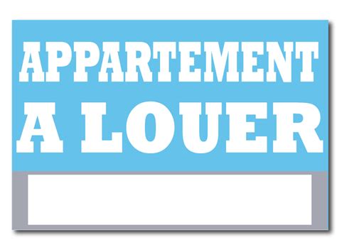 Panneau Immobilier Appartement Louer Personalisable