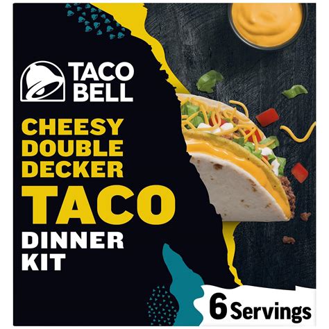 Buy Taco Bell Cheesy Double Decker Taco Dinner Kit With 6 Soft Tortillas 6 Crunchy Taco Shells