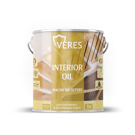 Масло по дереву "INTERIOR OIL" для внут.и наруж. работ палисандр 3л ...