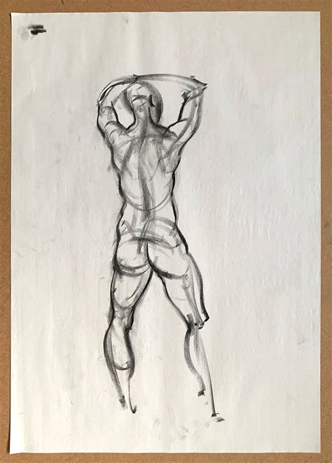 Figure Drawing Anatomy Study Charcoal on Newsprint 60x40cm | Etsy