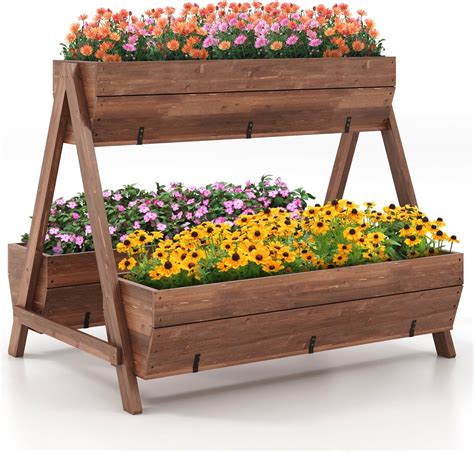 S Afstar 40 Inch Vertical Raised Garden Bed 3 Tiered