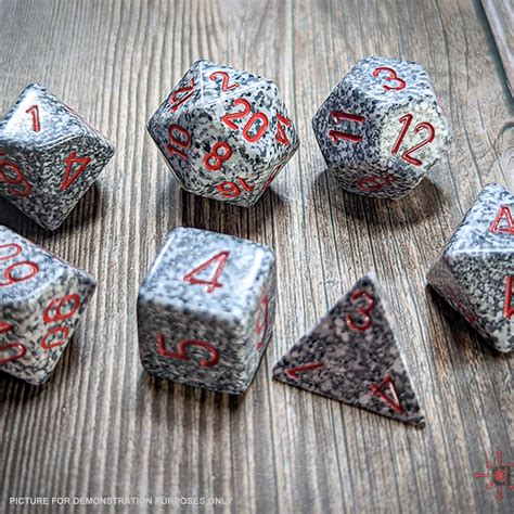 Chessex Speckled Granite Polyhedral 7 Dice Set Online Coins And Collectables