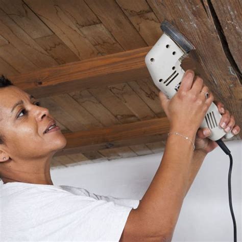 Repeindre Un Plafond Avec Poutres En Bois Apparentes C T Maison