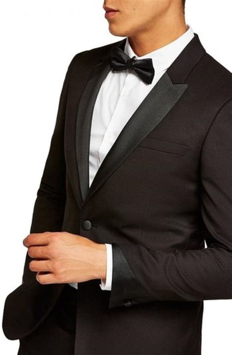 Topman Skinny Fit Satin Lapel Tuxedo Jacket 2848250 Weddbook