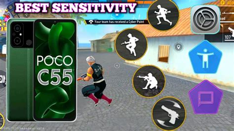 POCO C55 DEVICE FREE FIRE BEST SENSITIVITY INDIAN PLAYERS BEST