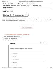 Module Summary Quiz Spring Biol G M Human Biology Pdf