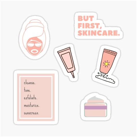 Self Care Stickers Facial Stickers Skincare Routine Stickers Pamper