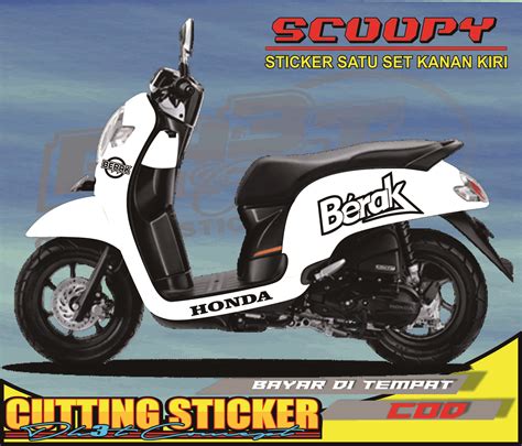 Sticker Scoopy Striping B Rak Cutting Sticker Scoopy Simple Sticker All