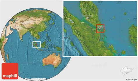 Satellite Location Map of Singapore