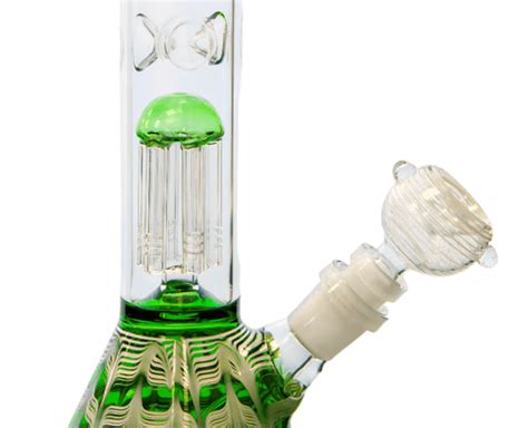 Rock Glass 8 Tree Perc Beaker — Toker Supply