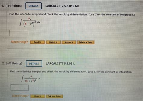 Solved Points Details Larcalcet Mi Find Chegg