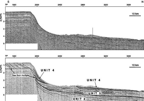 Original And Interpreted Seismic Profiles Showing About 130 Km Section