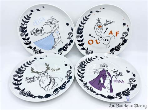 Set Assiettes Olaf Sven Anna Elsa Disney Frozen Abystyle La Reine Des