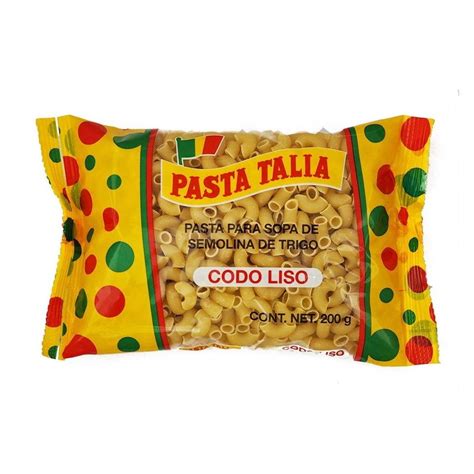 Sopa De Codo Liso Talia 200 G Walmart