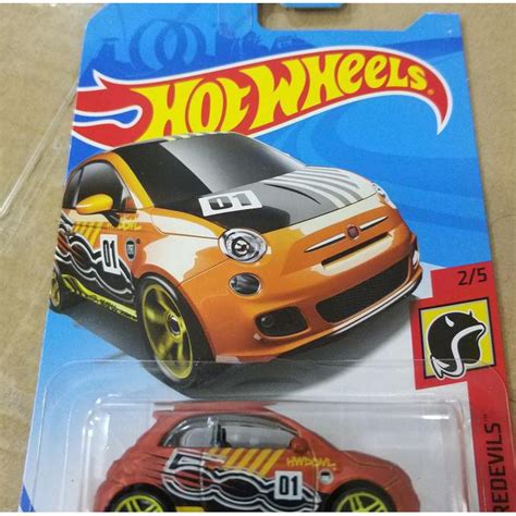 Jual B0102 HOT WHEELS HOTWHEELS FIAT 500 ORANGE Shopee Indonesia