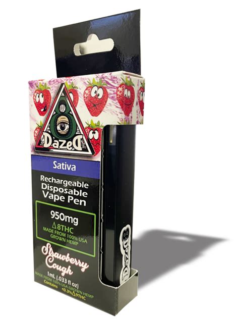 Dazed8 Delta 8 Disposable Vape Pen Strawberry Cough [sativa